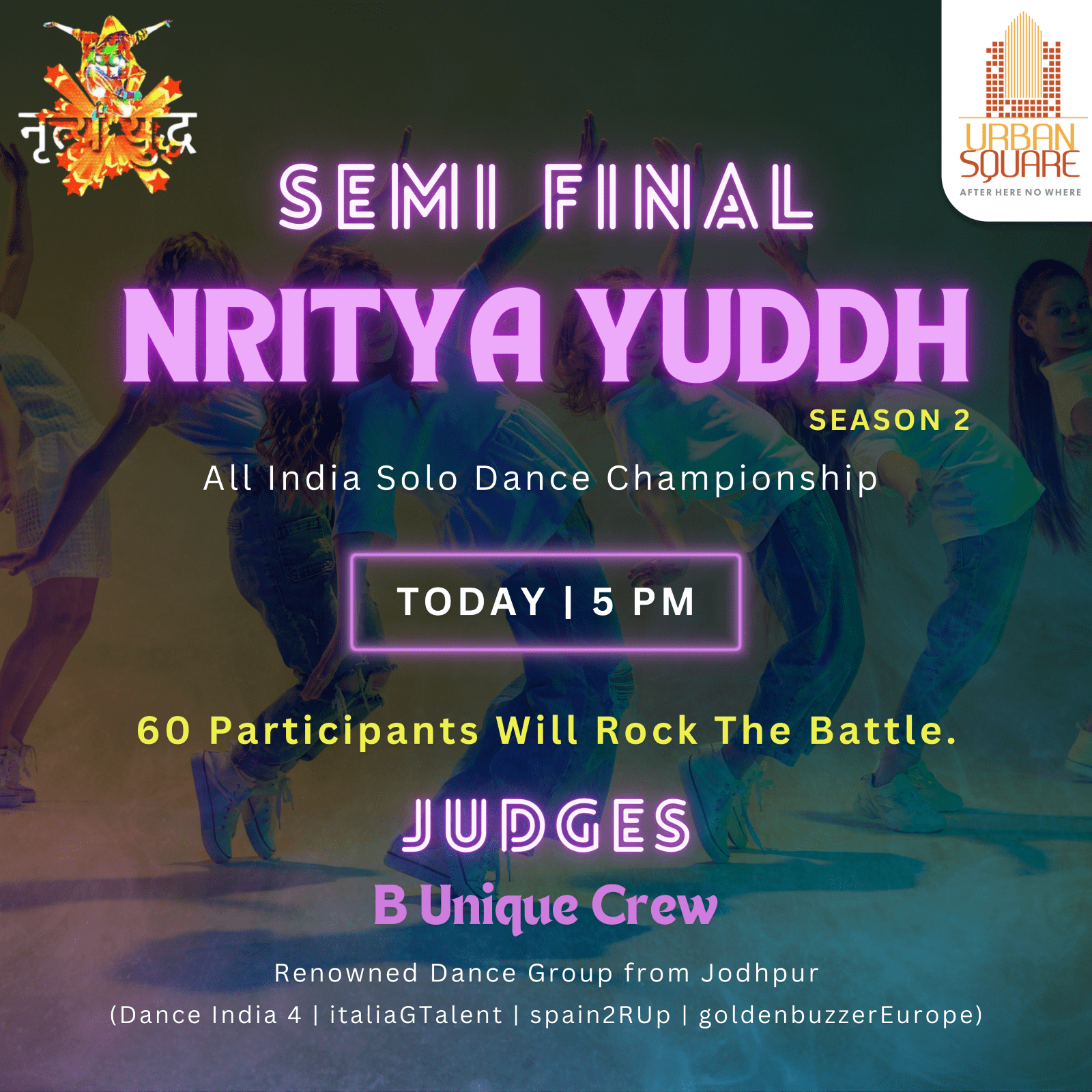 Witness Talent: Nritya Yuddh Season 2 at Urban Square Mall Today!